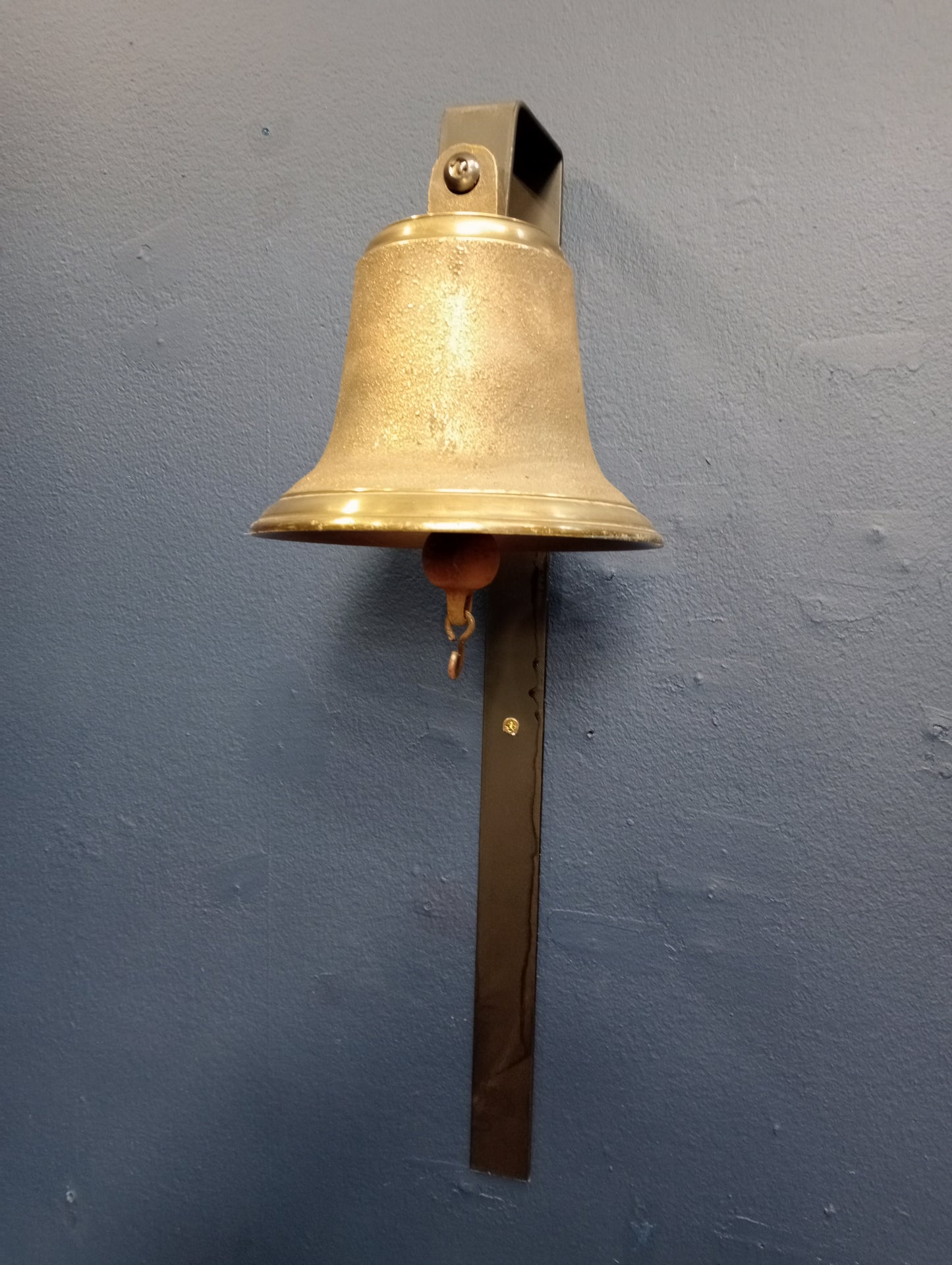 Brass school bell and bracket a