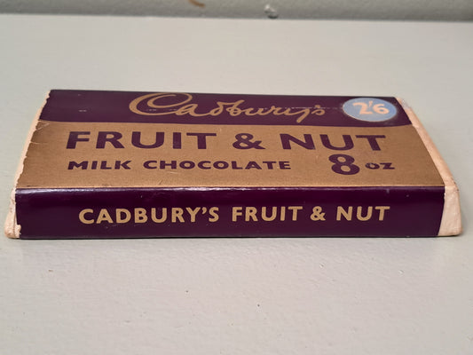 Cadburys fruit and nut priced 2'6 8oz dummy shop display 1940s