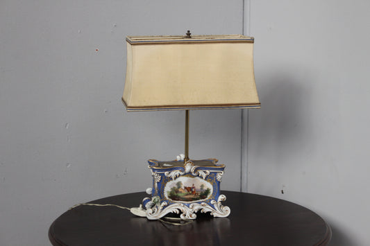 Capodimonte table lamp with shade