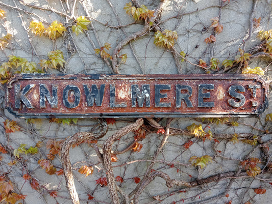 Cast iron Street sign Knowlmere St