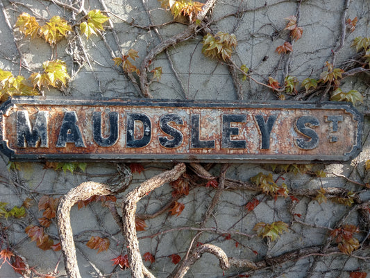 Cast iron Street sign Maudsley St