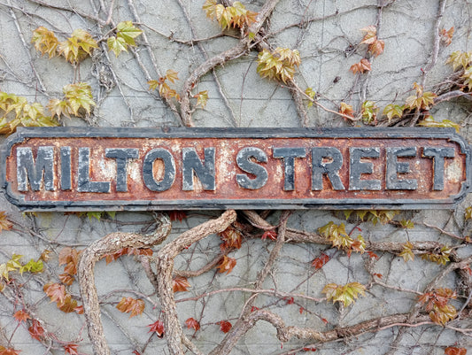 Cast iron Street sign Milton Street