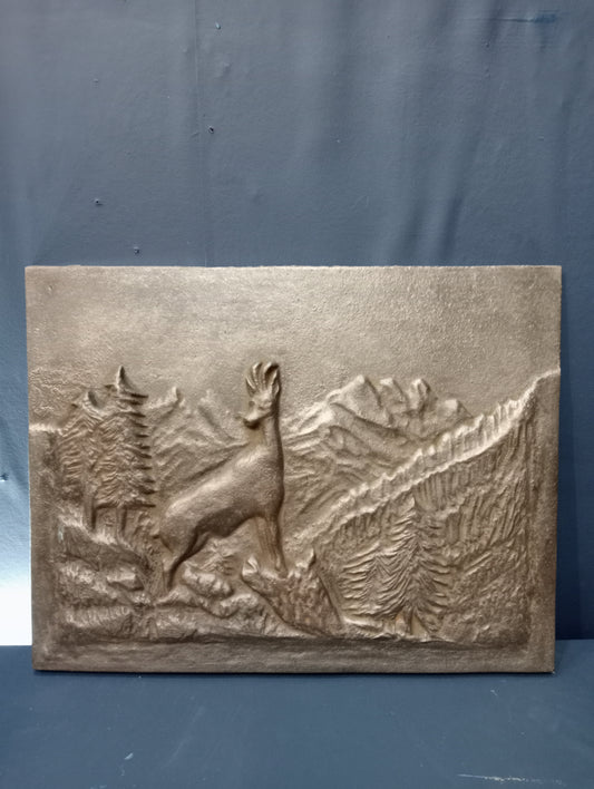 Cast iron stag wall plaque