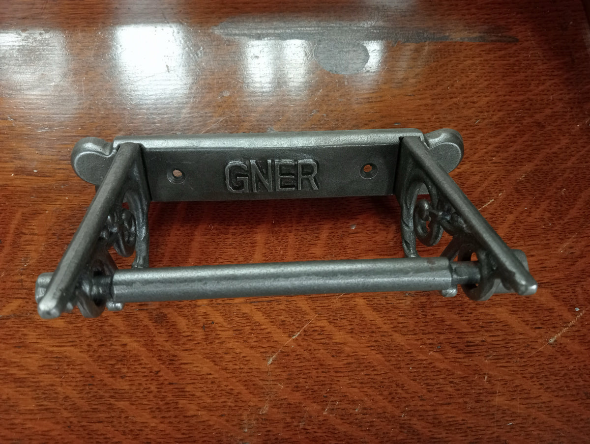 Cast iron toilet roll holder