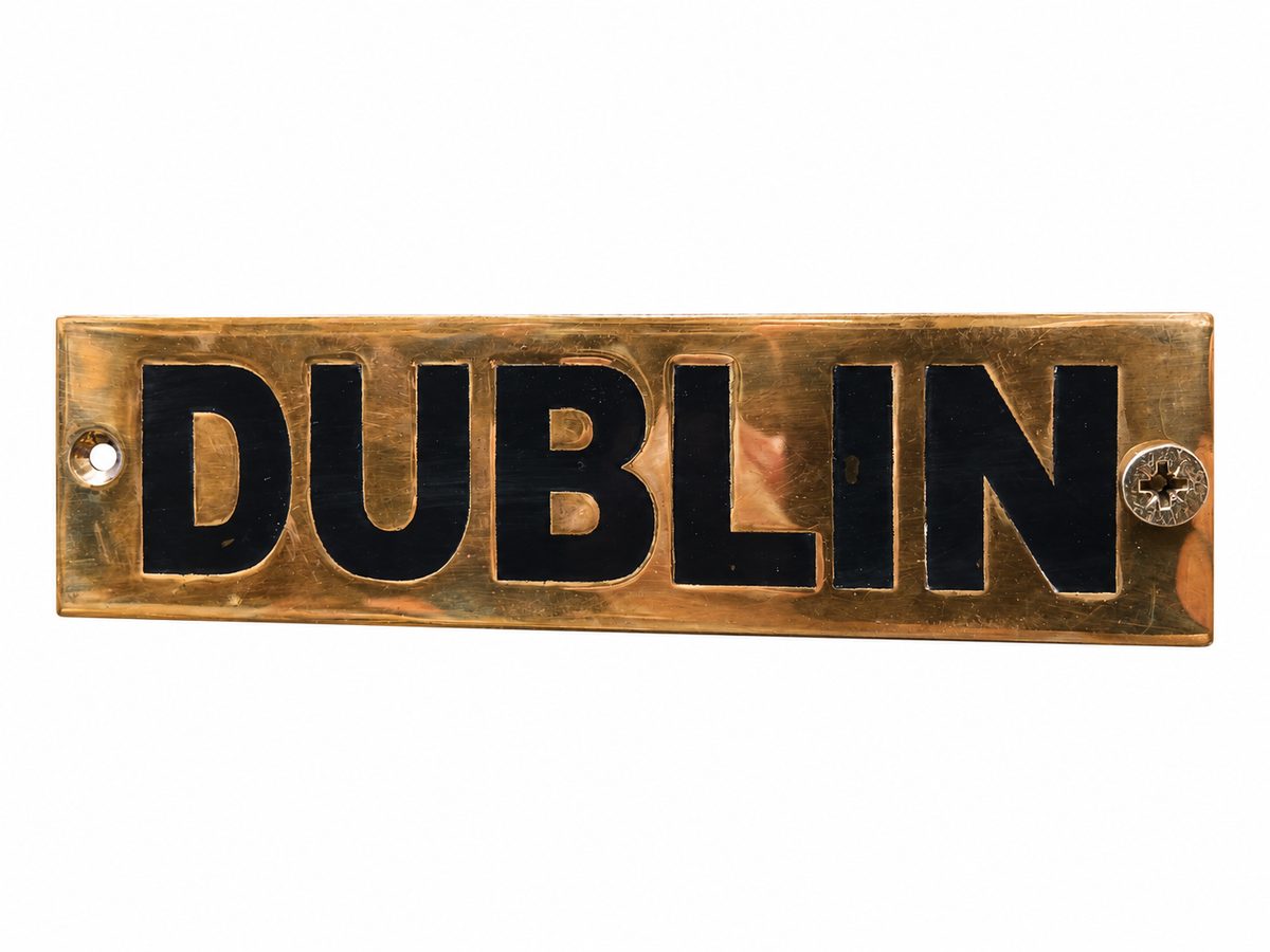 Vintage Brass “Dublin” Sign