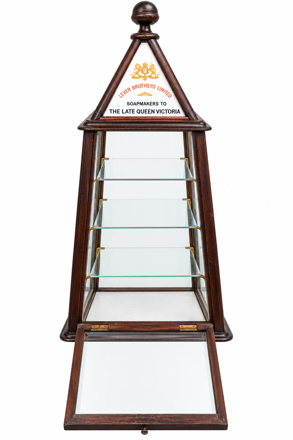 Lever brothers soap makers mahogany revolving three tier cabinet