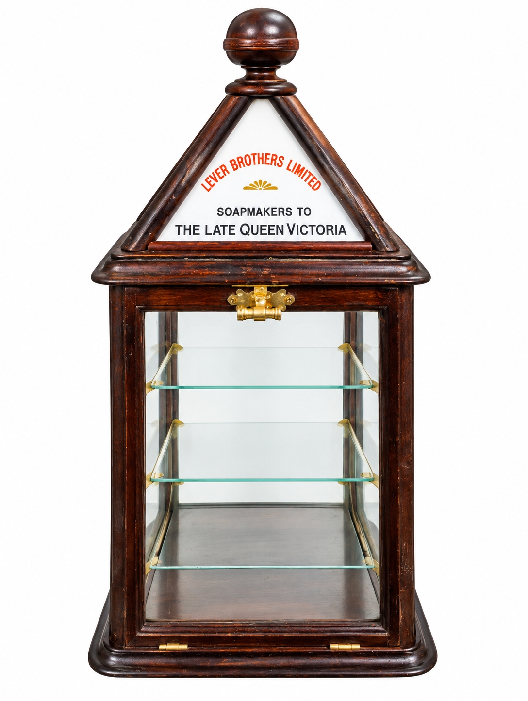 Lever brothers soap makers mahogany revolving three tier cabinet