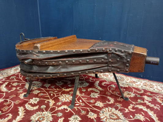 Coffe table in the form of a 19th C. blacksmiths bellows