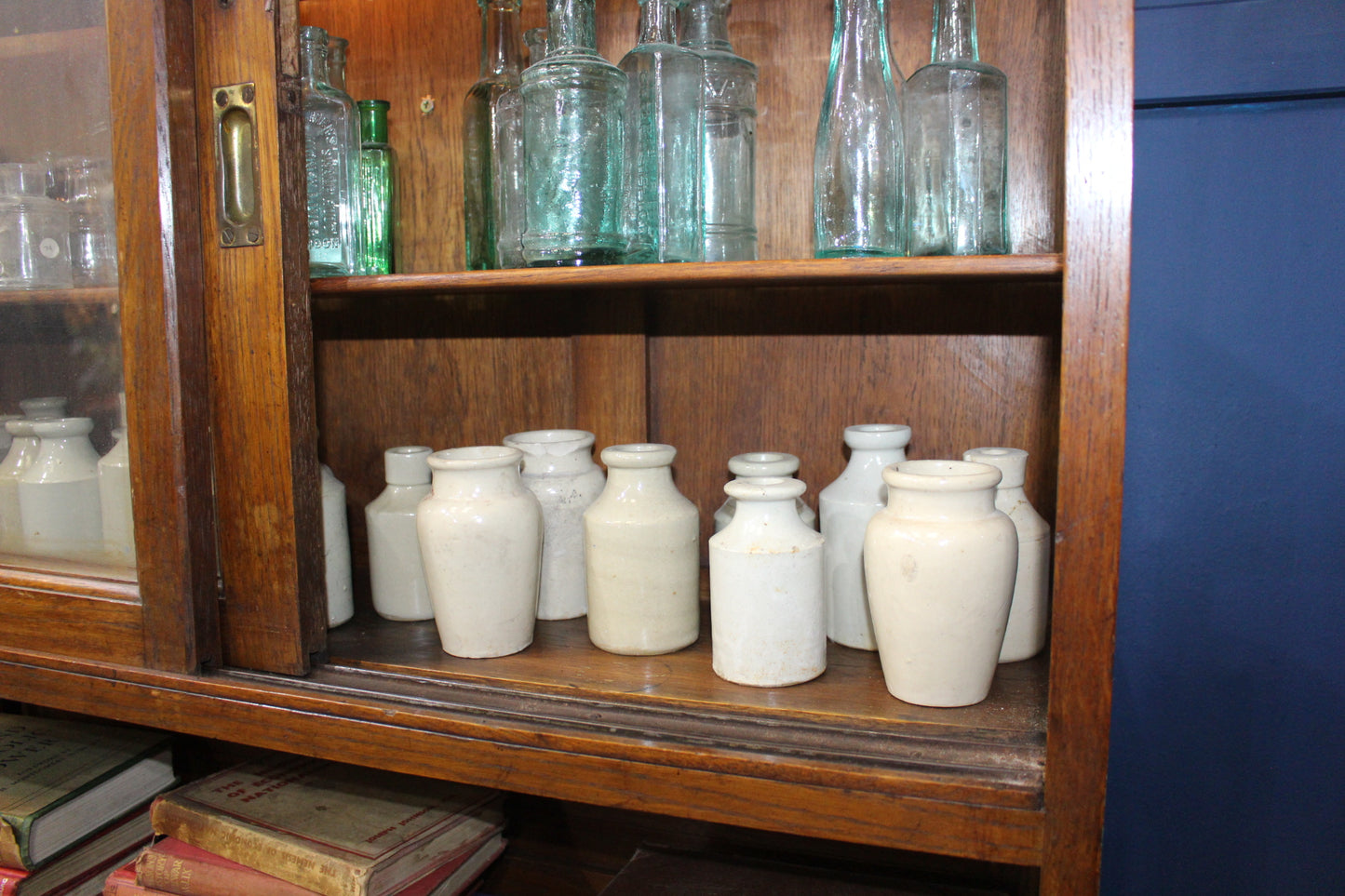 Collection of 20 earthenware stone bottles