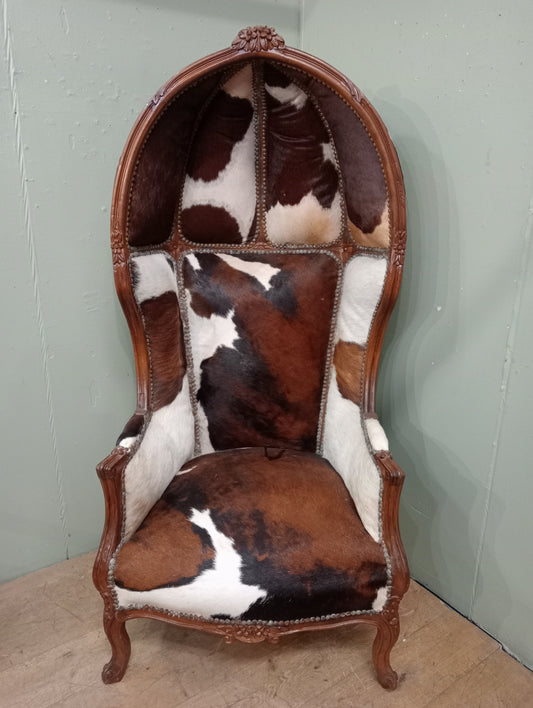 Cowhide porters chair