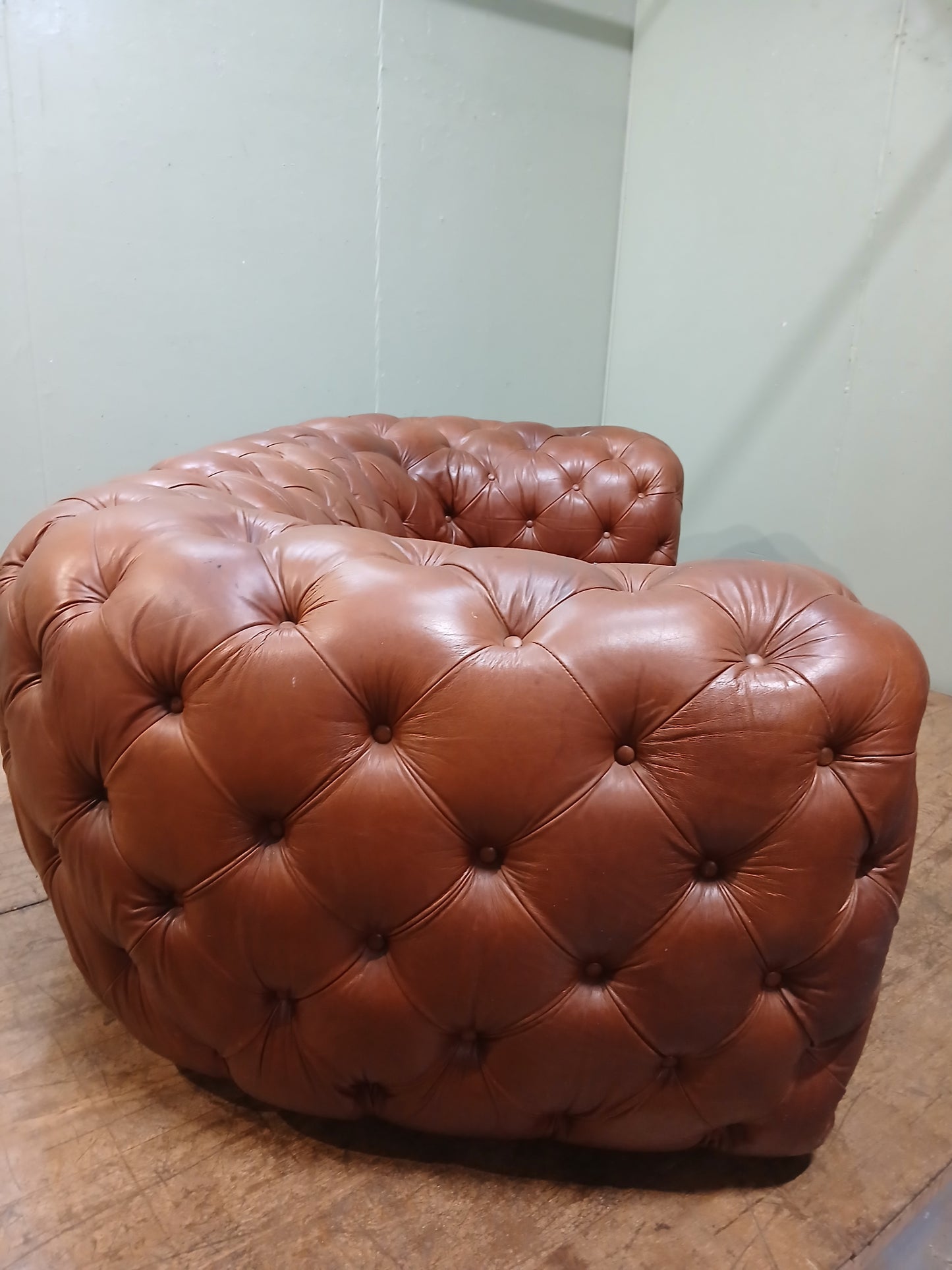Deep buttoned Chesterfield sofa