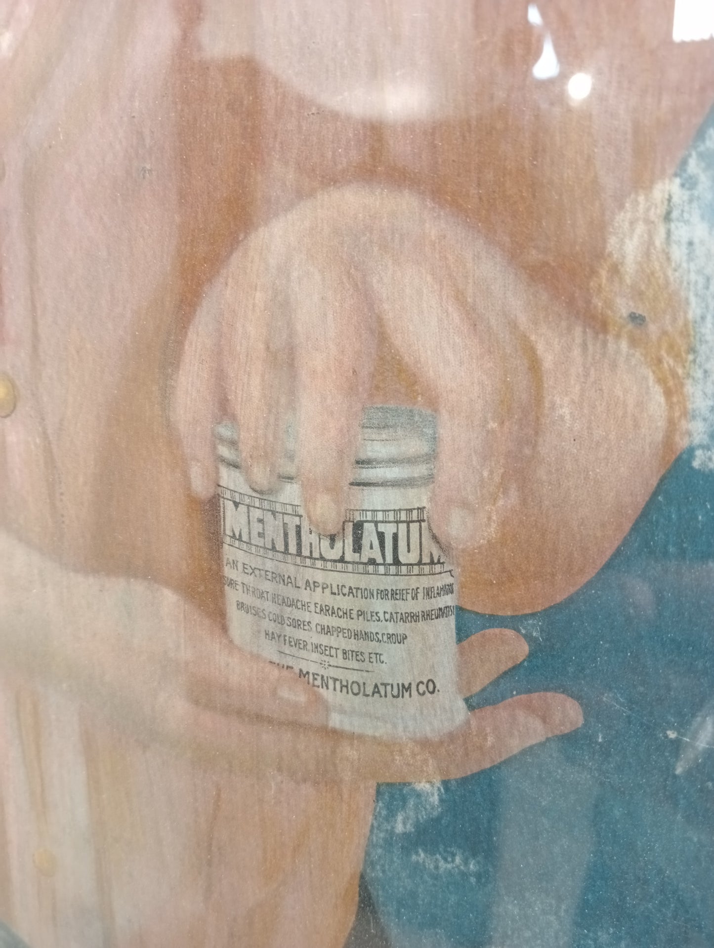 Don’t Cry Mentholatum will fix it advertising framed showcard