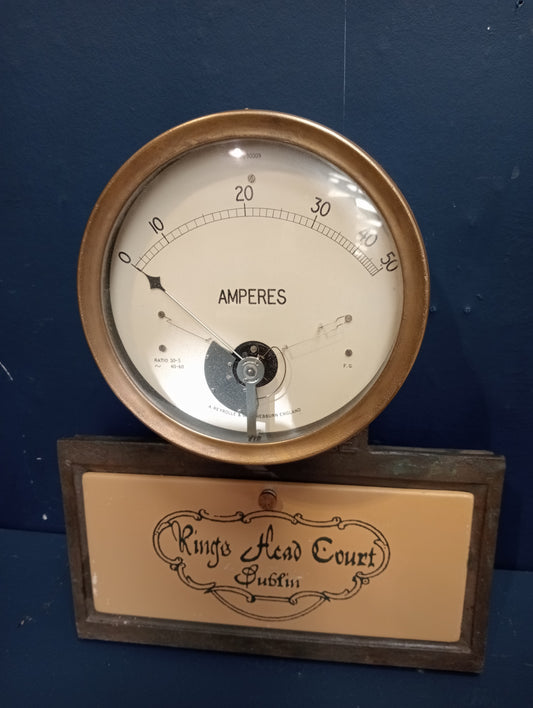 Dublin vintage cast iron electrical gauge box rings head court