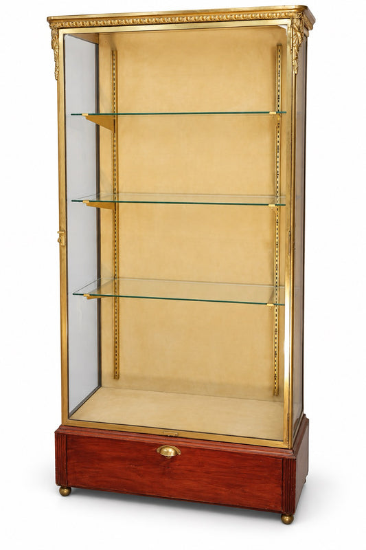 Early 20th Century French Brass and Glass Shop Display Cabinet