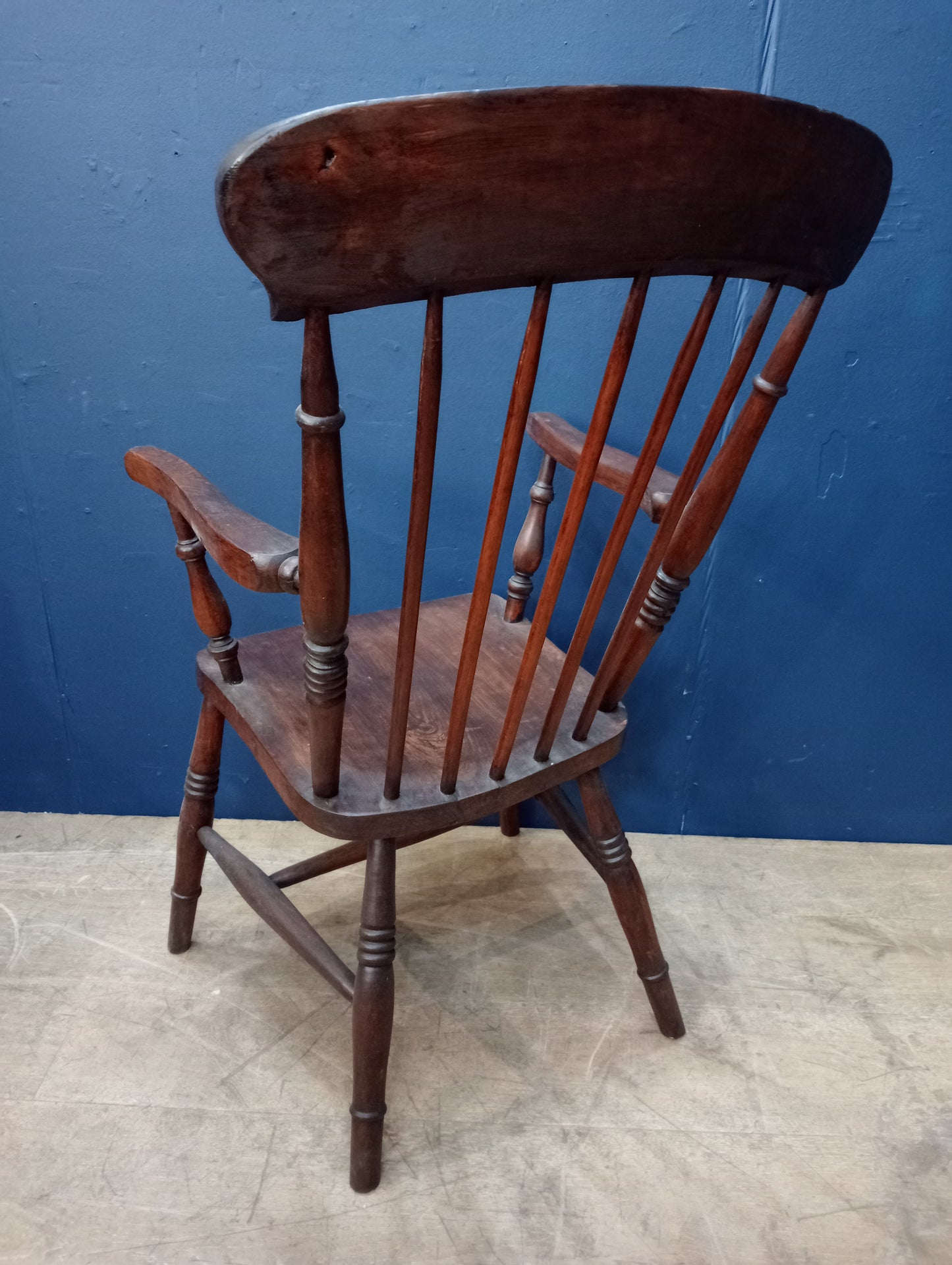 Elmwood spindleback armchair