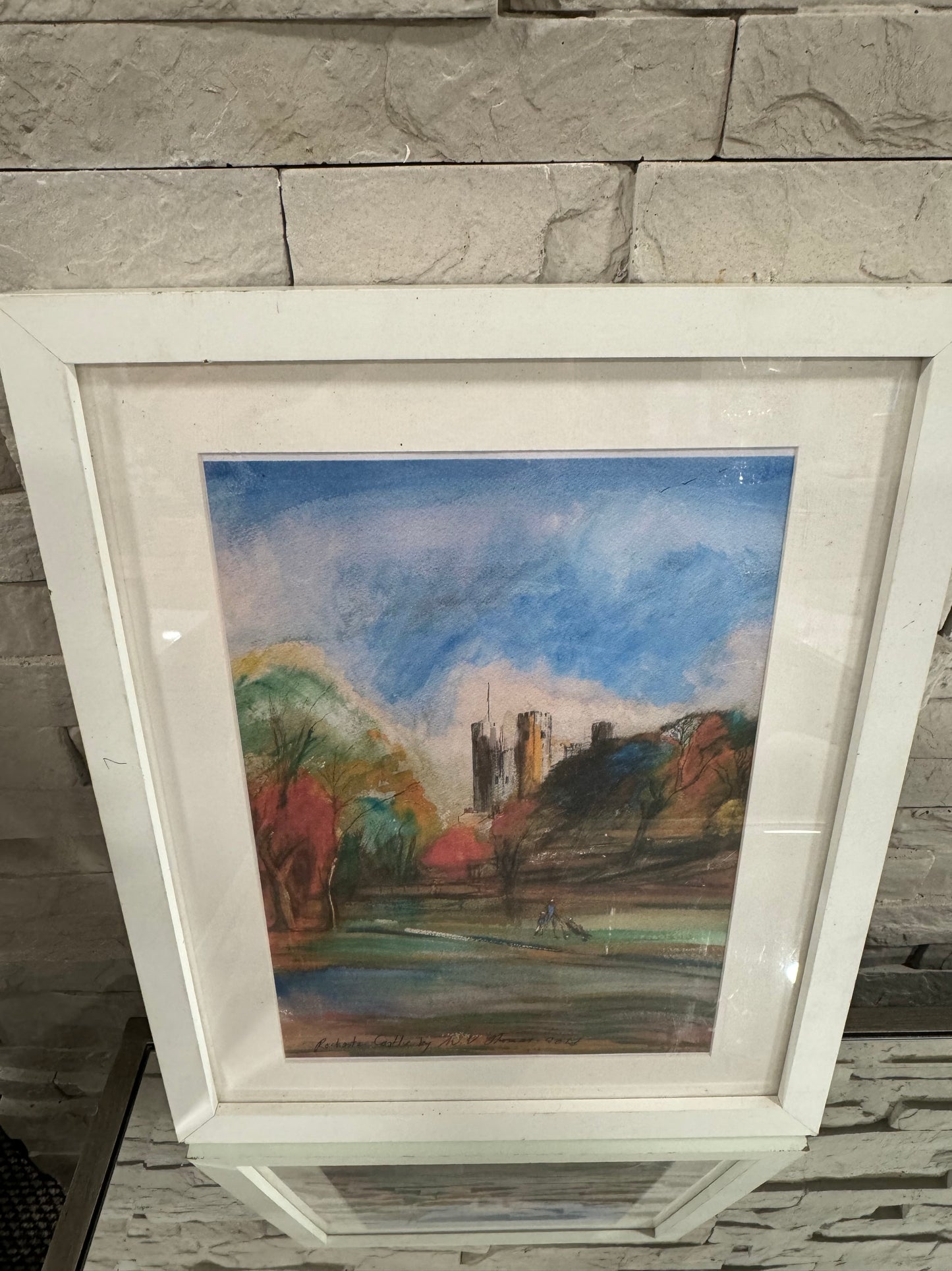 Framed castle picture