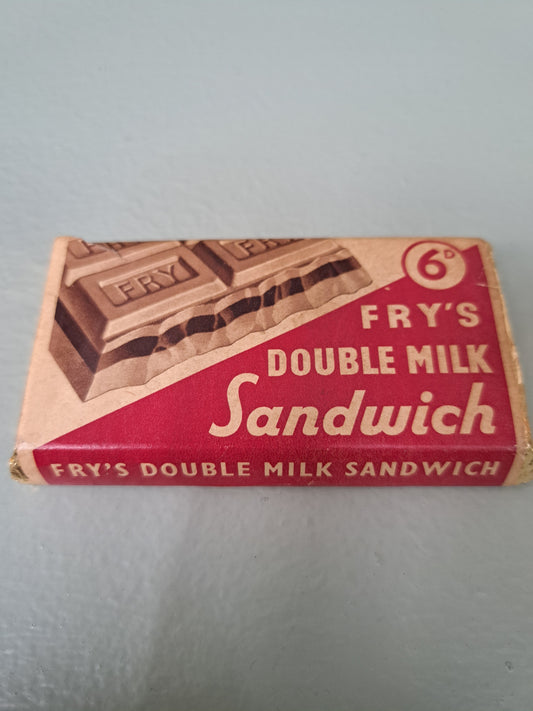 Frys choclate double milk sandwich dummy bar 6D priced 1940s