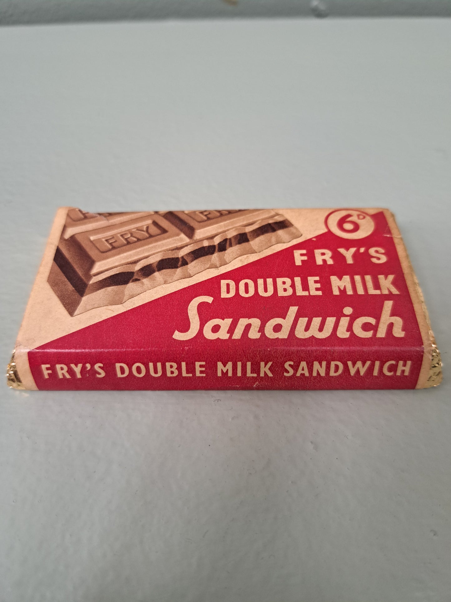 Frys choclate double milk sandwich dummy bar 6D priced 1940s