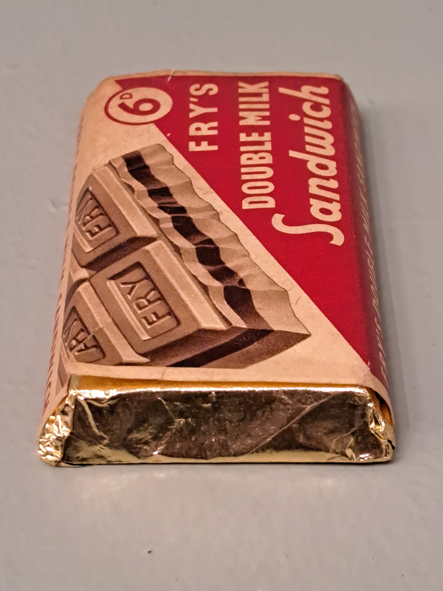 Frys choclate double milk sandwich dummy bar 6D priced 1940s