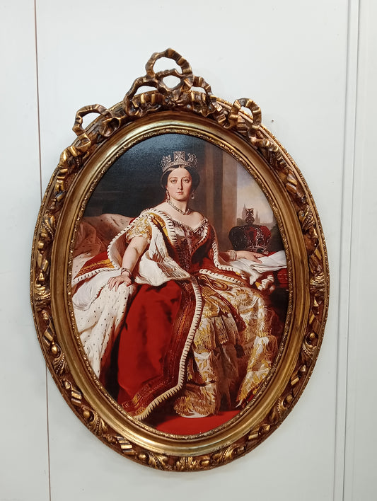 Gilded  oval picture French style