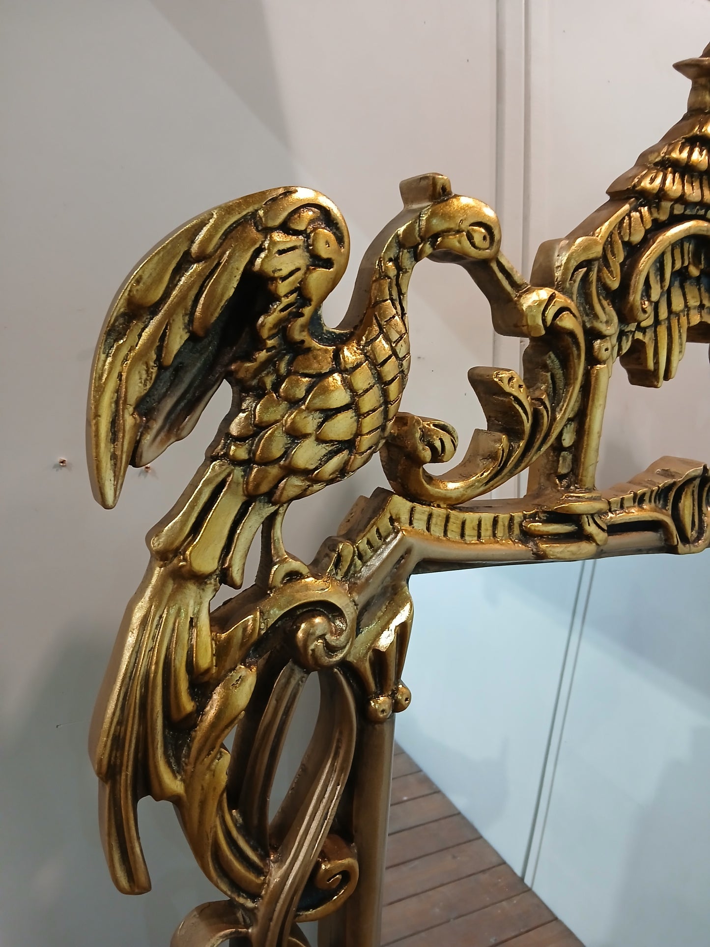 Giltwood chippendale style mirror featuring Ho-Ho birds