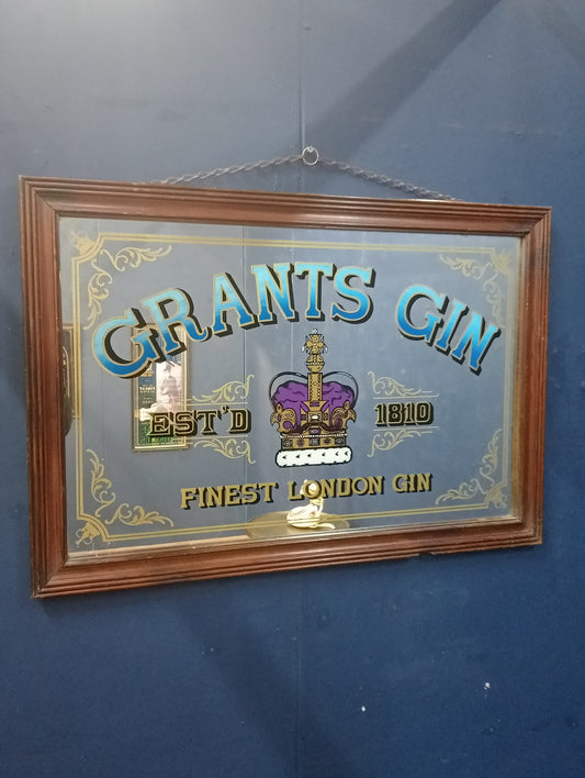 Grants gin advertising mirror