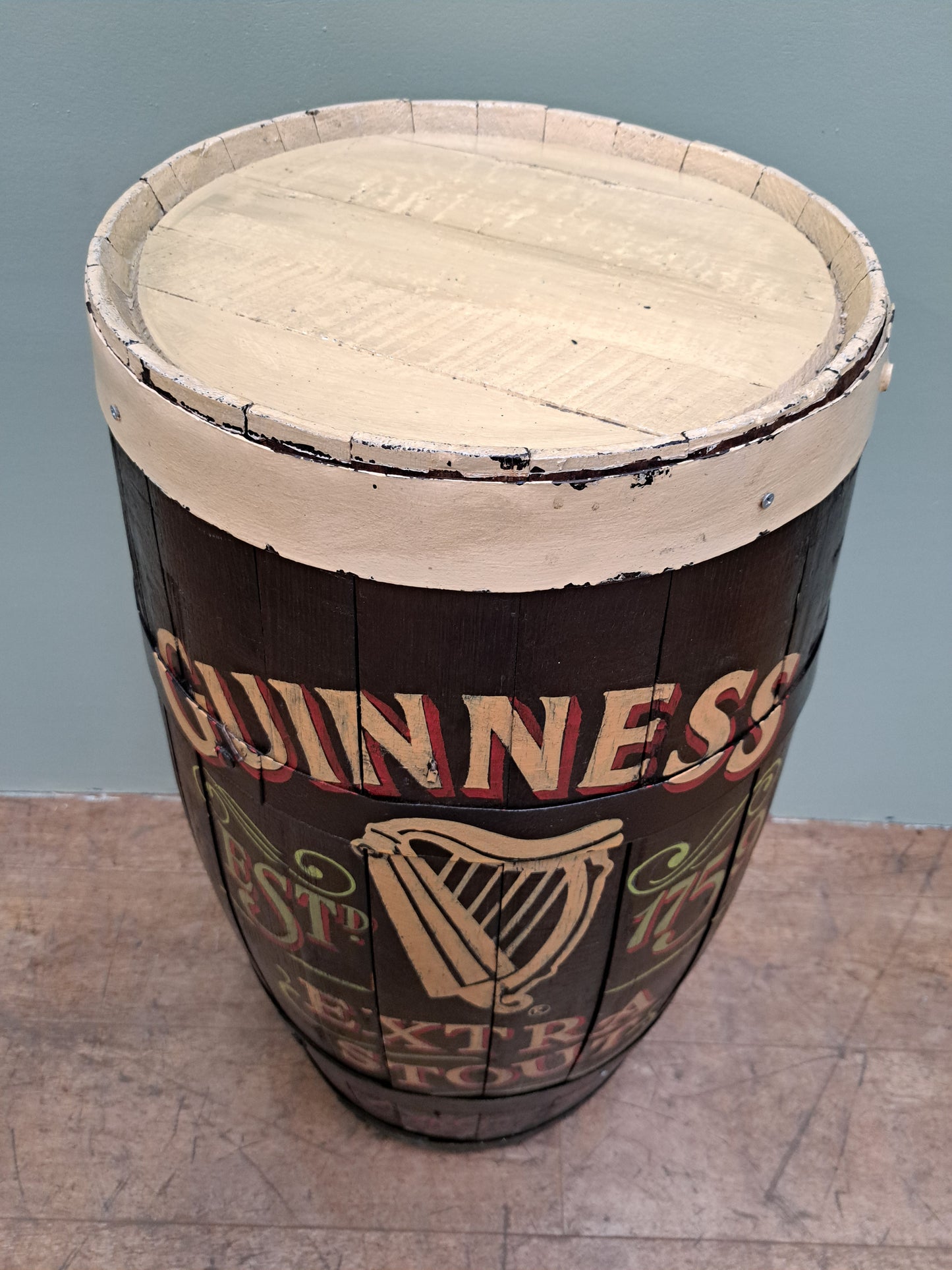 Painted Guinness barrel