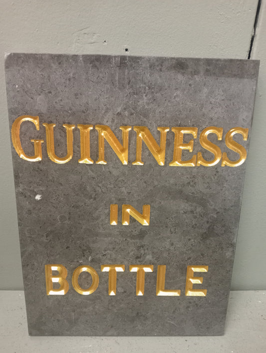 Guinness in bottle granite sign
