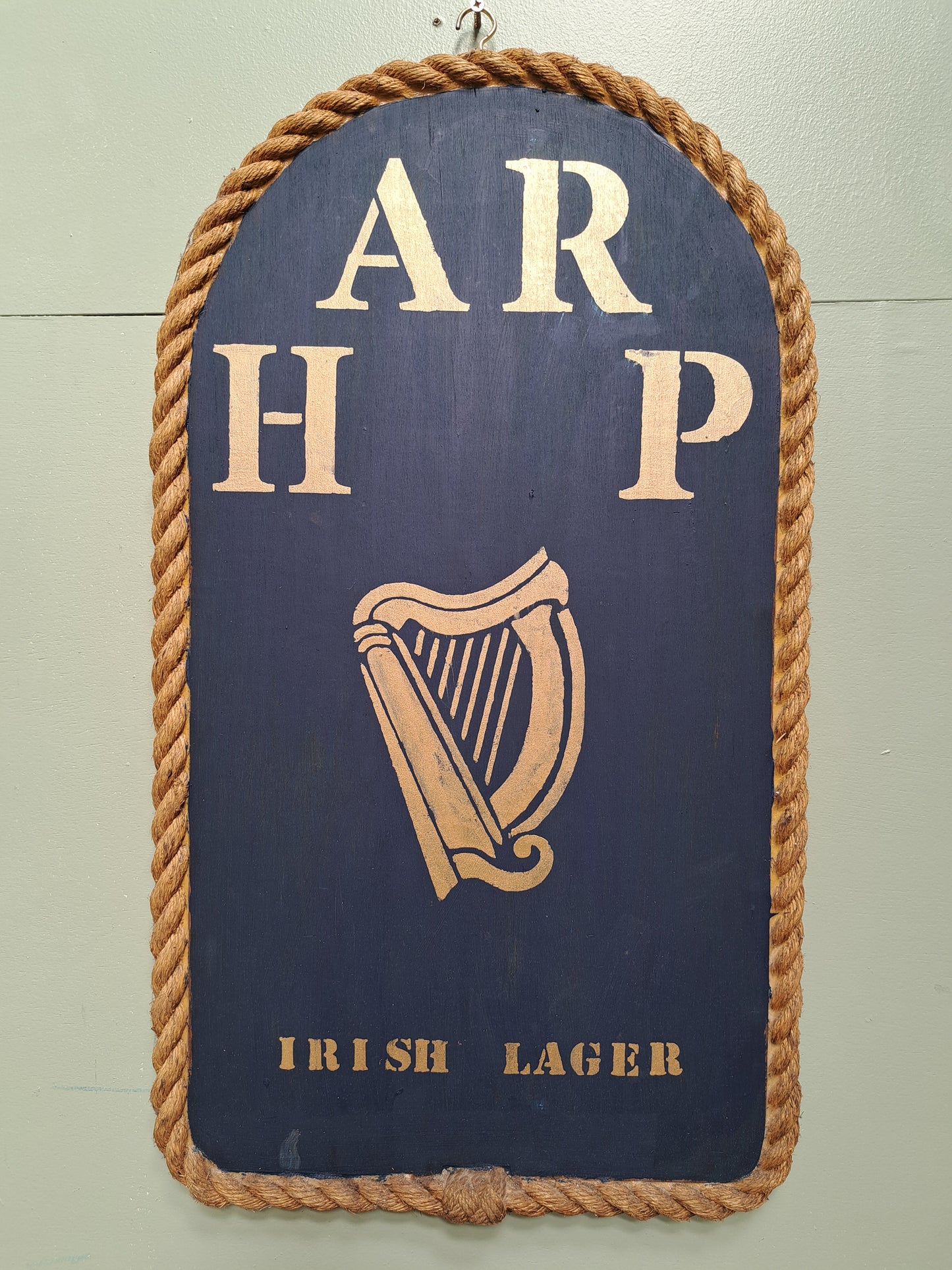 Harp advertising sign