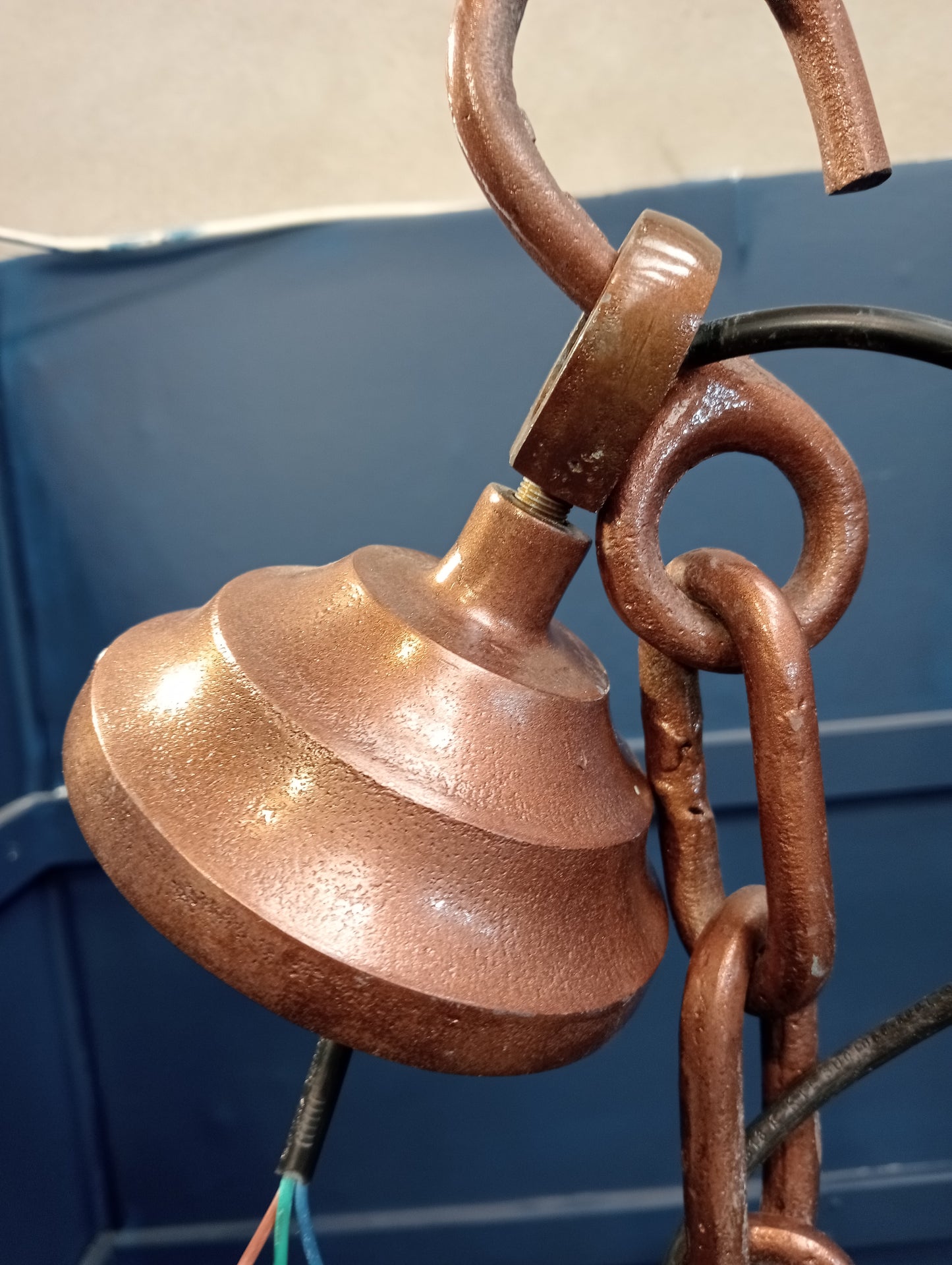 Industrial copper pendent light