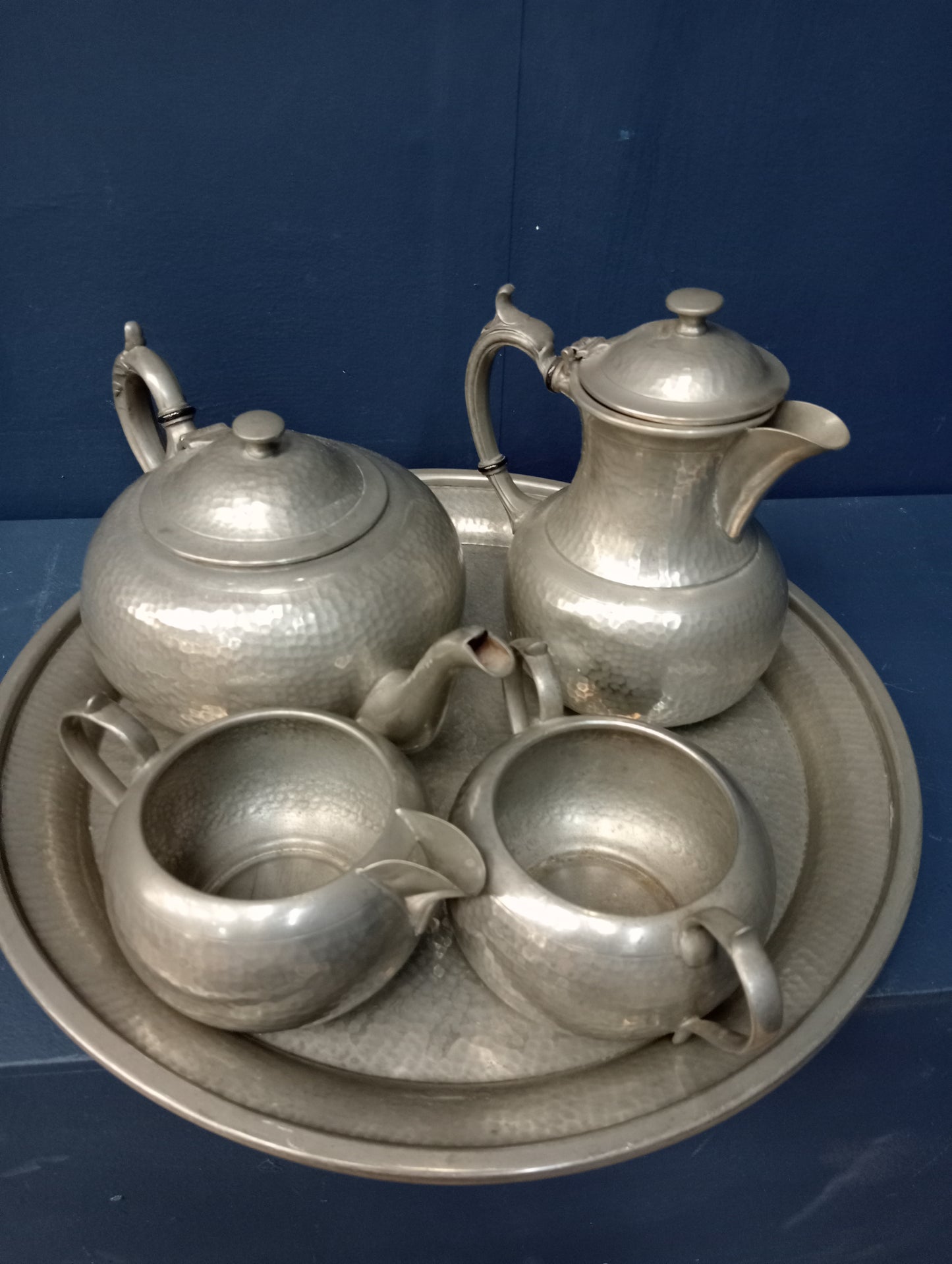 Irish pewter tea set