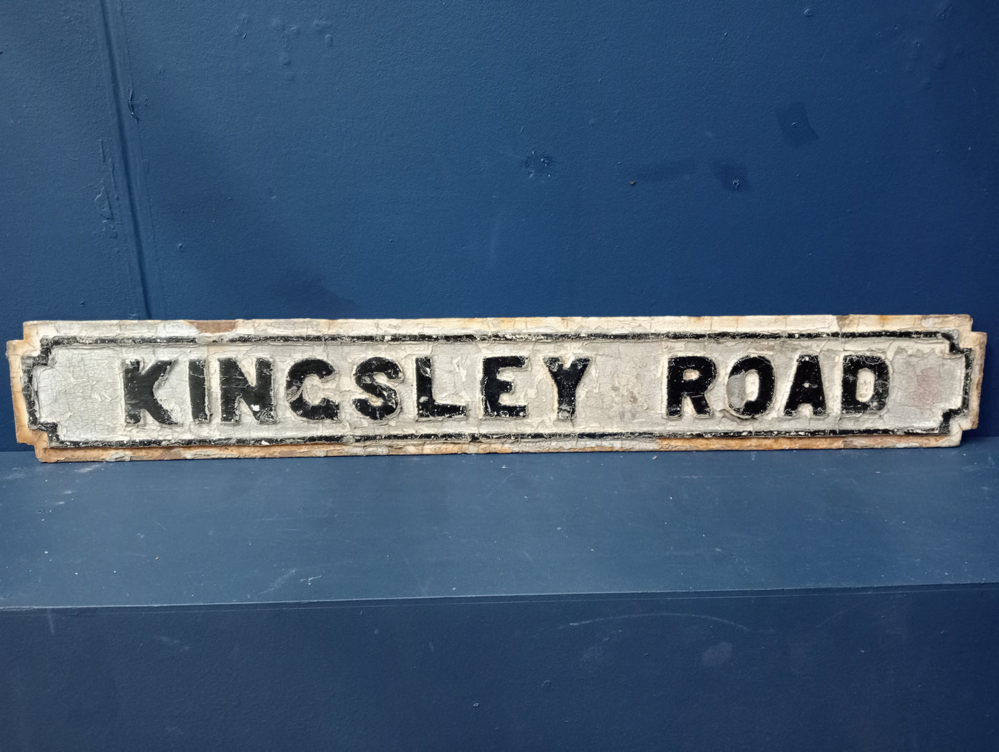 Kingsley road cast iron street sign