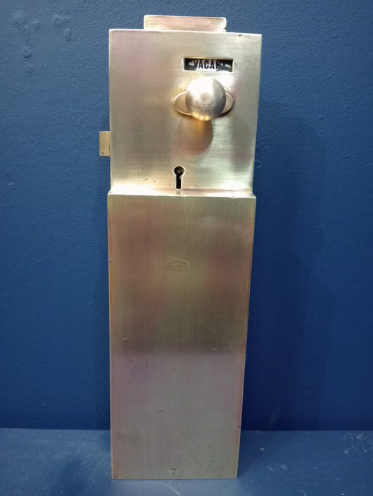 Large brass toilet door lock