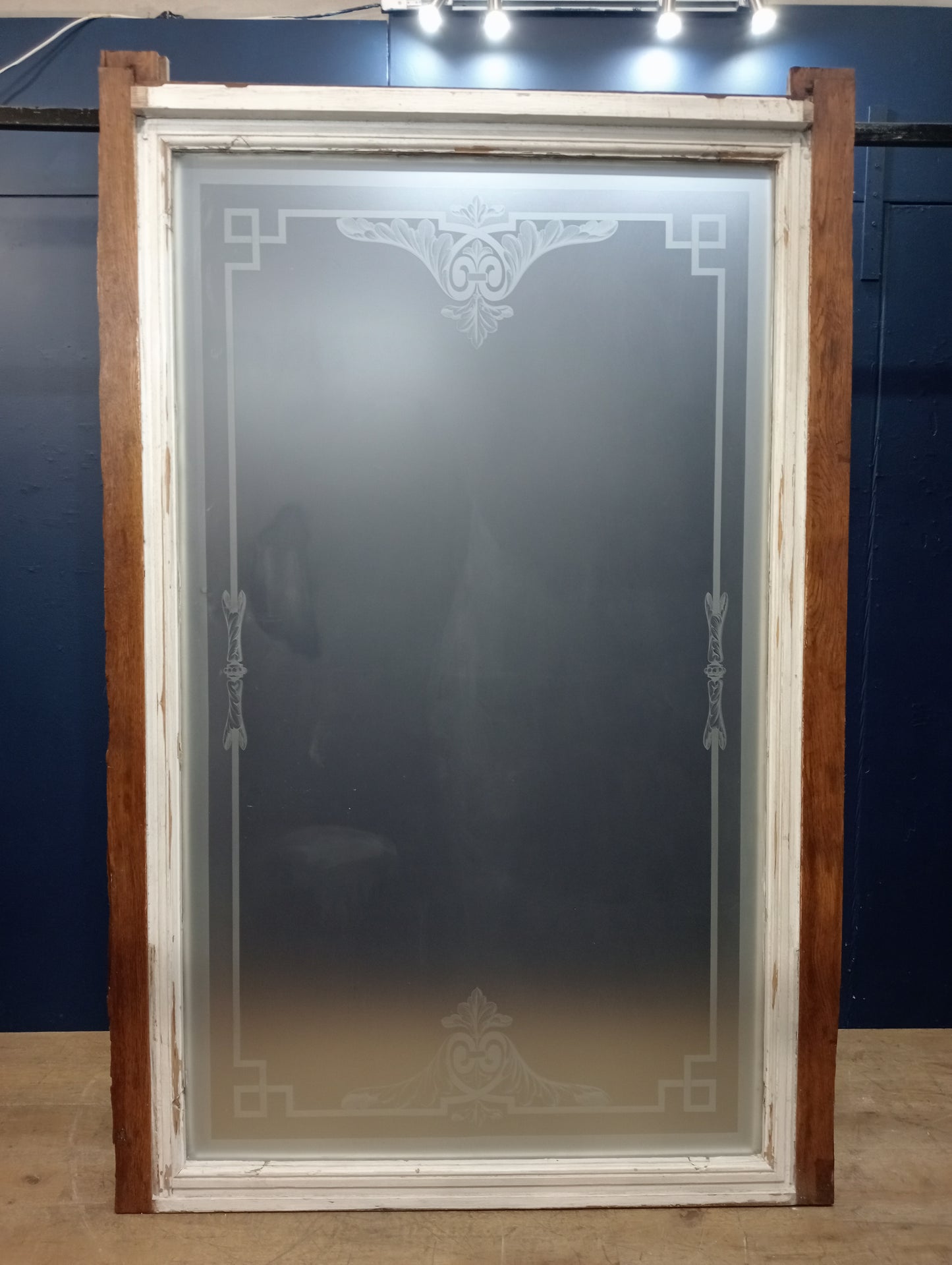 Large frosted glass window