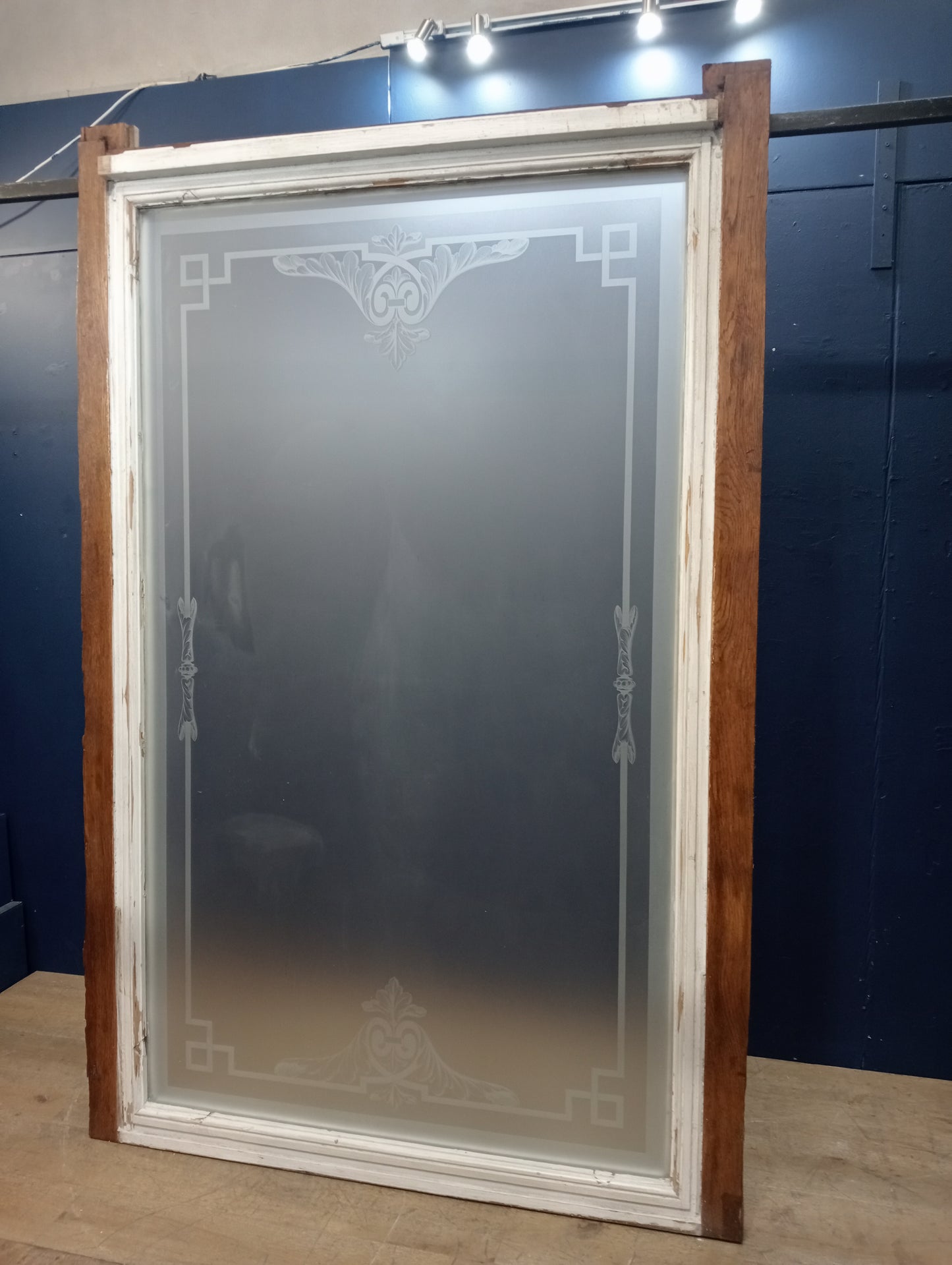 Large frosted glass window