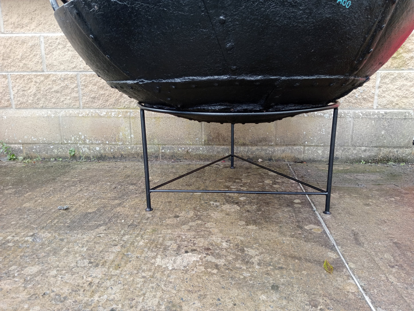 Large steel fire pit