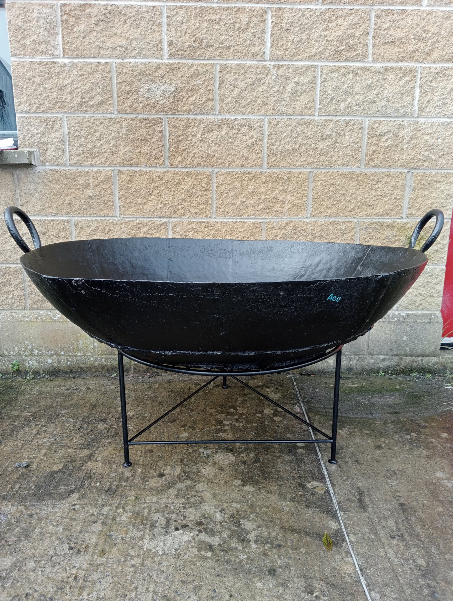 Large steel fire pit