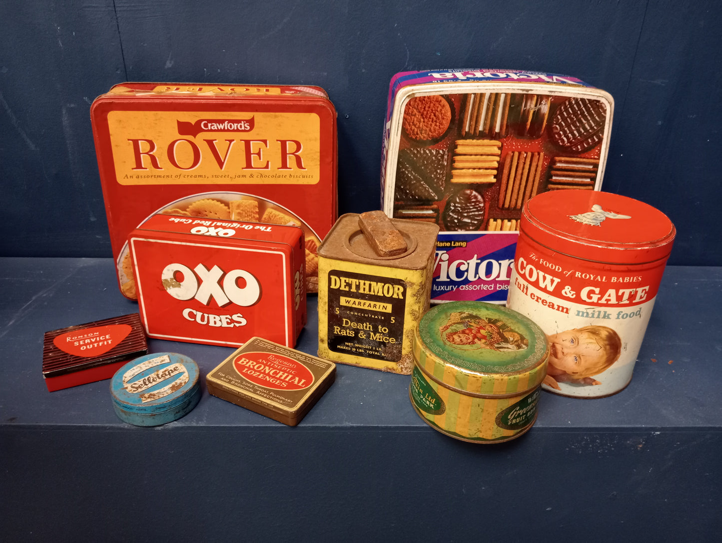 Lot of 10 tins (Rover-Oxo)