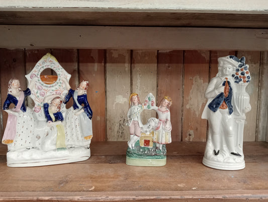 Lot of 3 Staffordshire figures