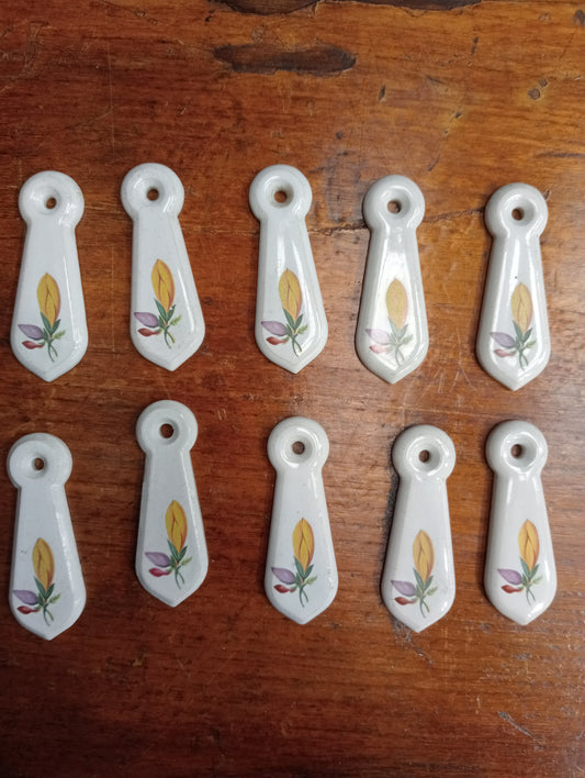 Lot of 5 pairs of ceramic keyhole covers C