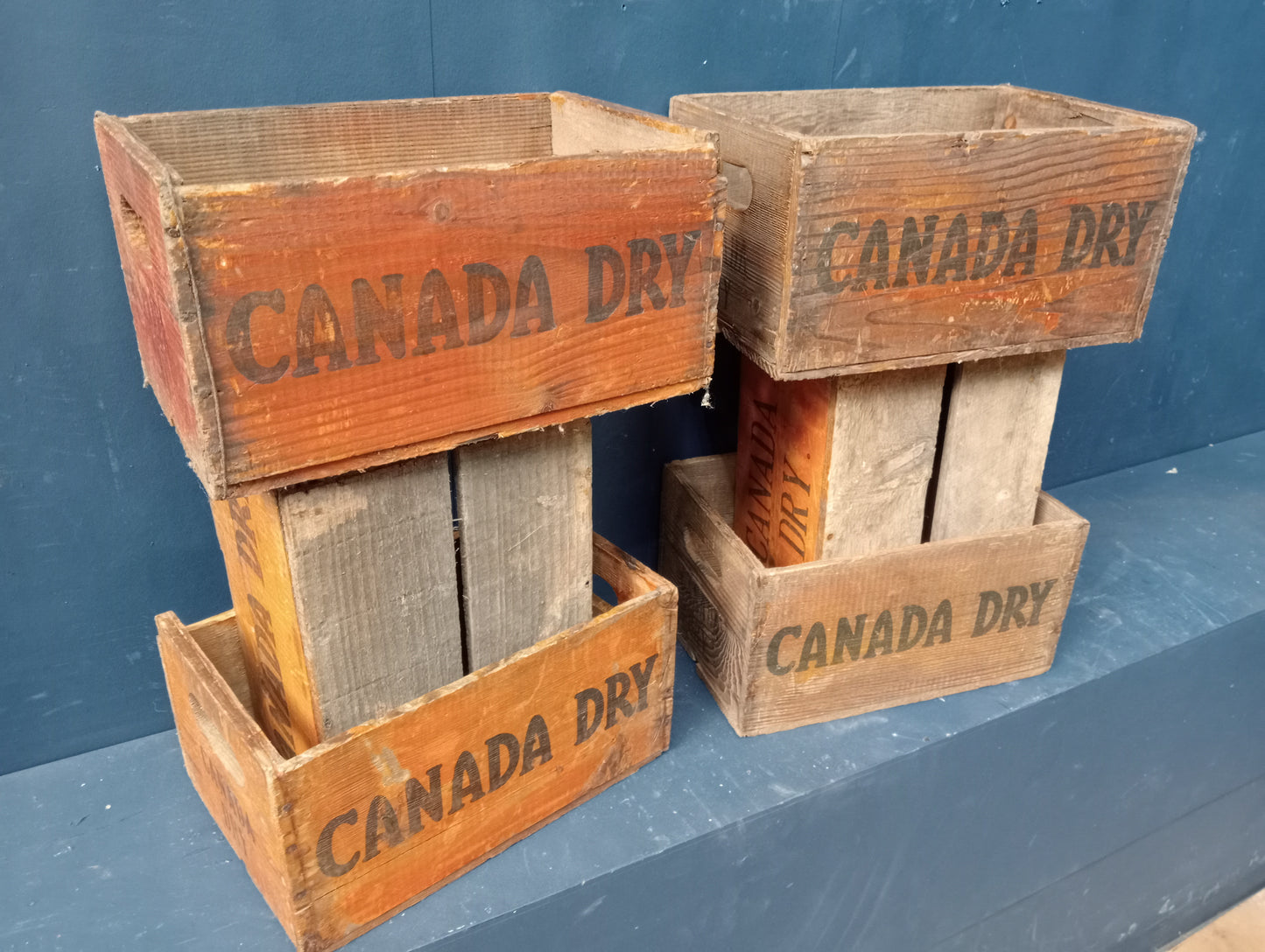 Lot of 6 Canada Dry crates