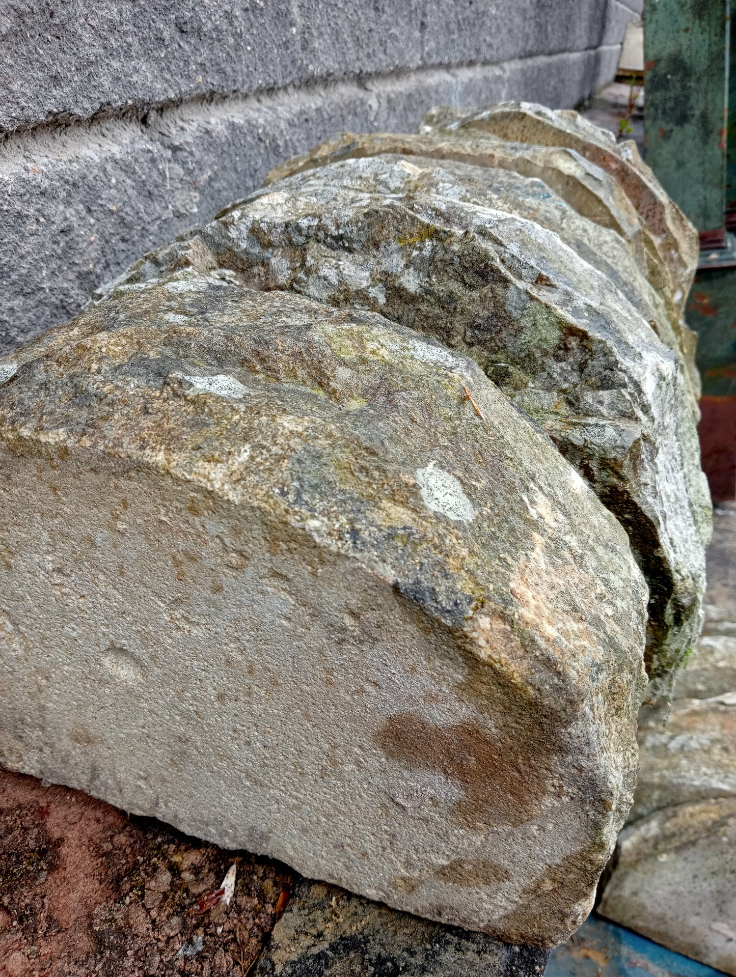 Lot of rustic Yorkshire stone wall tops-copings