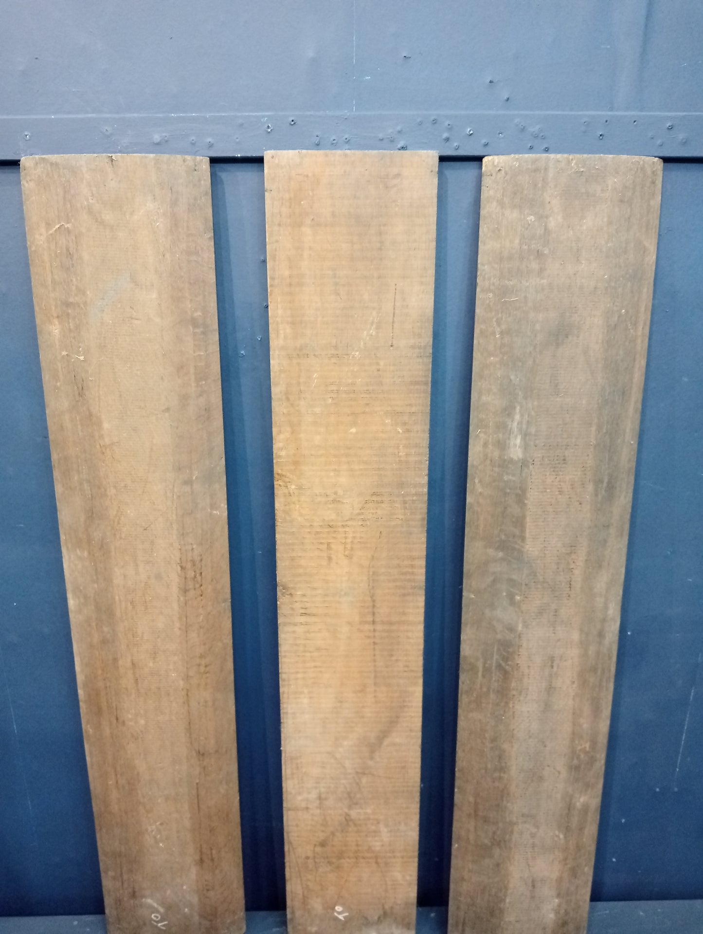 Lot of three oak panels each 1.25metres