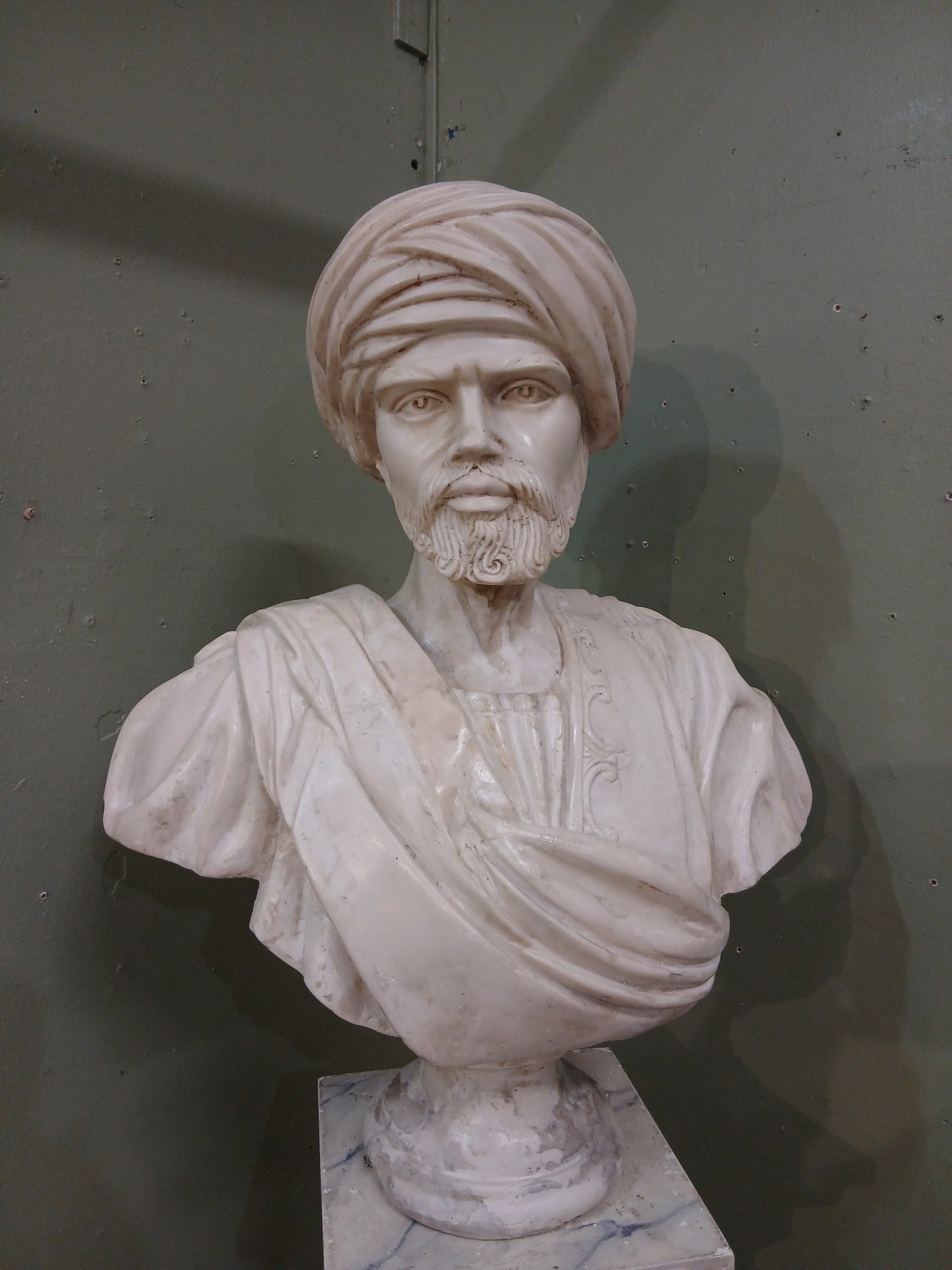 Marble bust ( Arab Sheik of Cairo) French artist Charles Henri Cordier