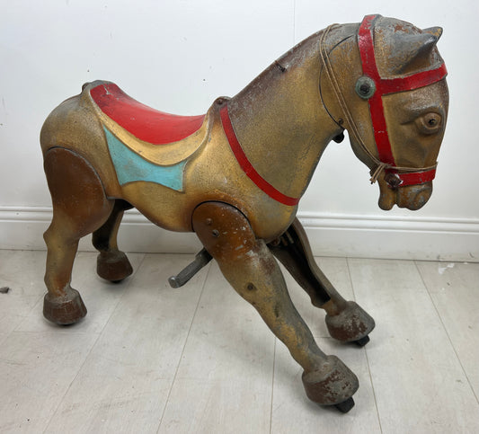 Metal horse wheeled Mastercraft Scotland children's toy