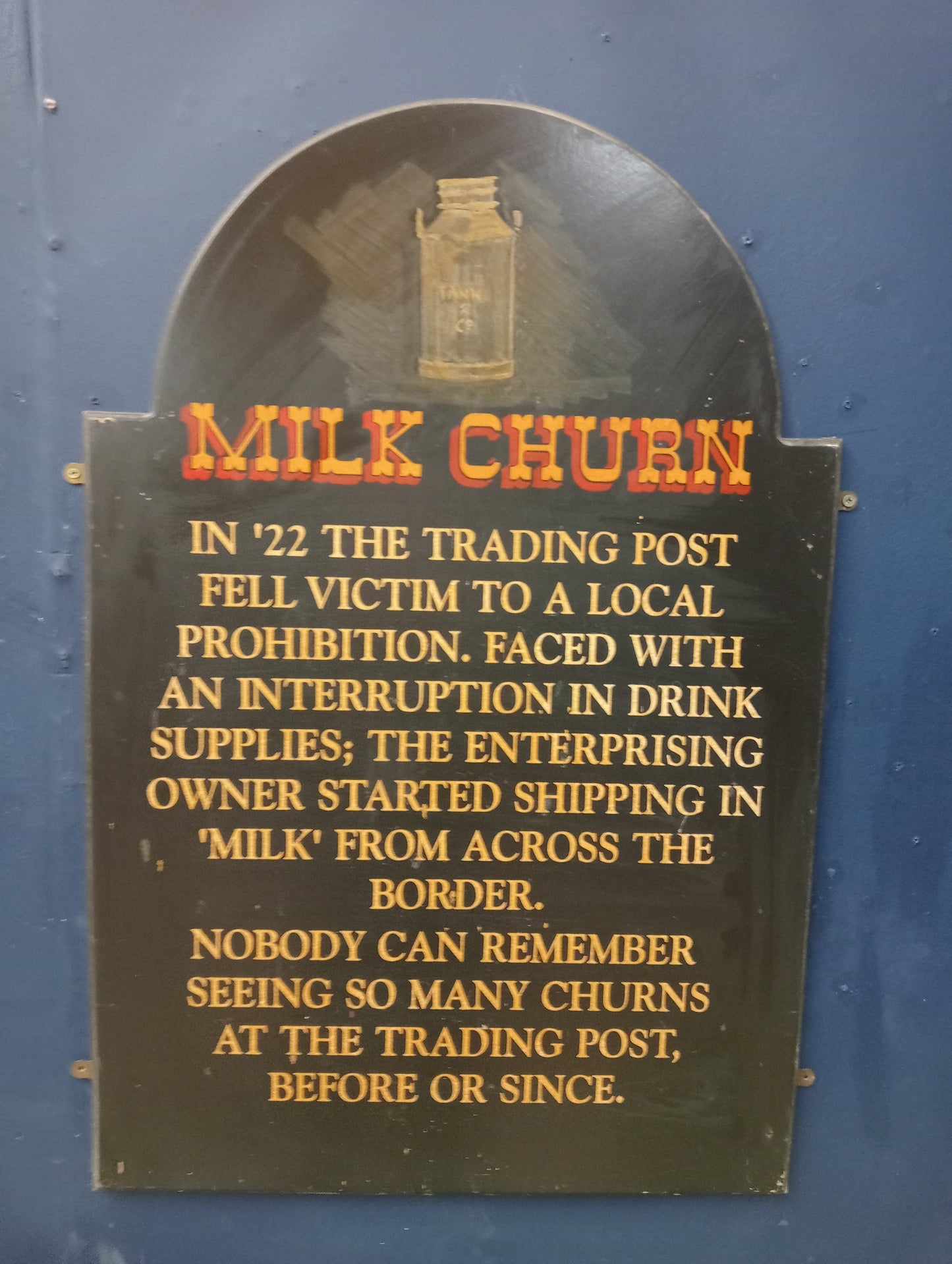 Milk churn board