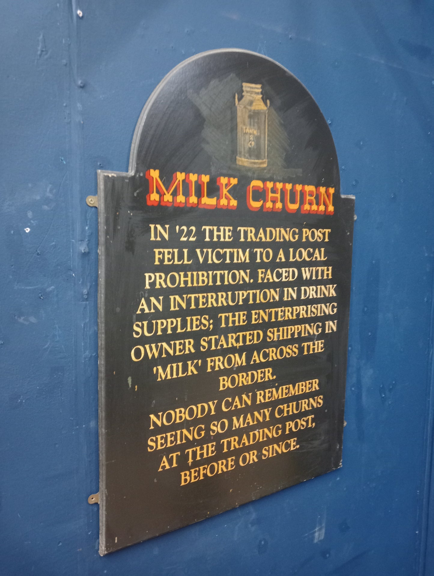 Milk churn board