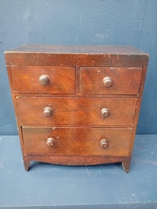 Oak 4 drawer jewellery chest