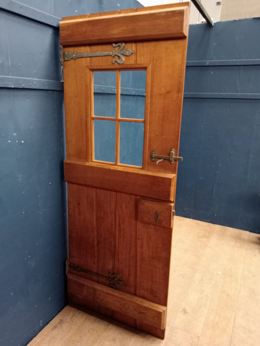 Oak glazed door divider