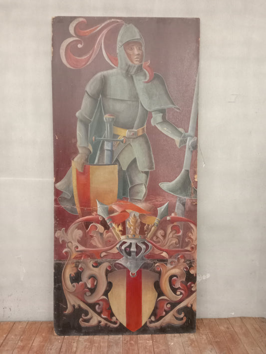 Oil on board painted knight A